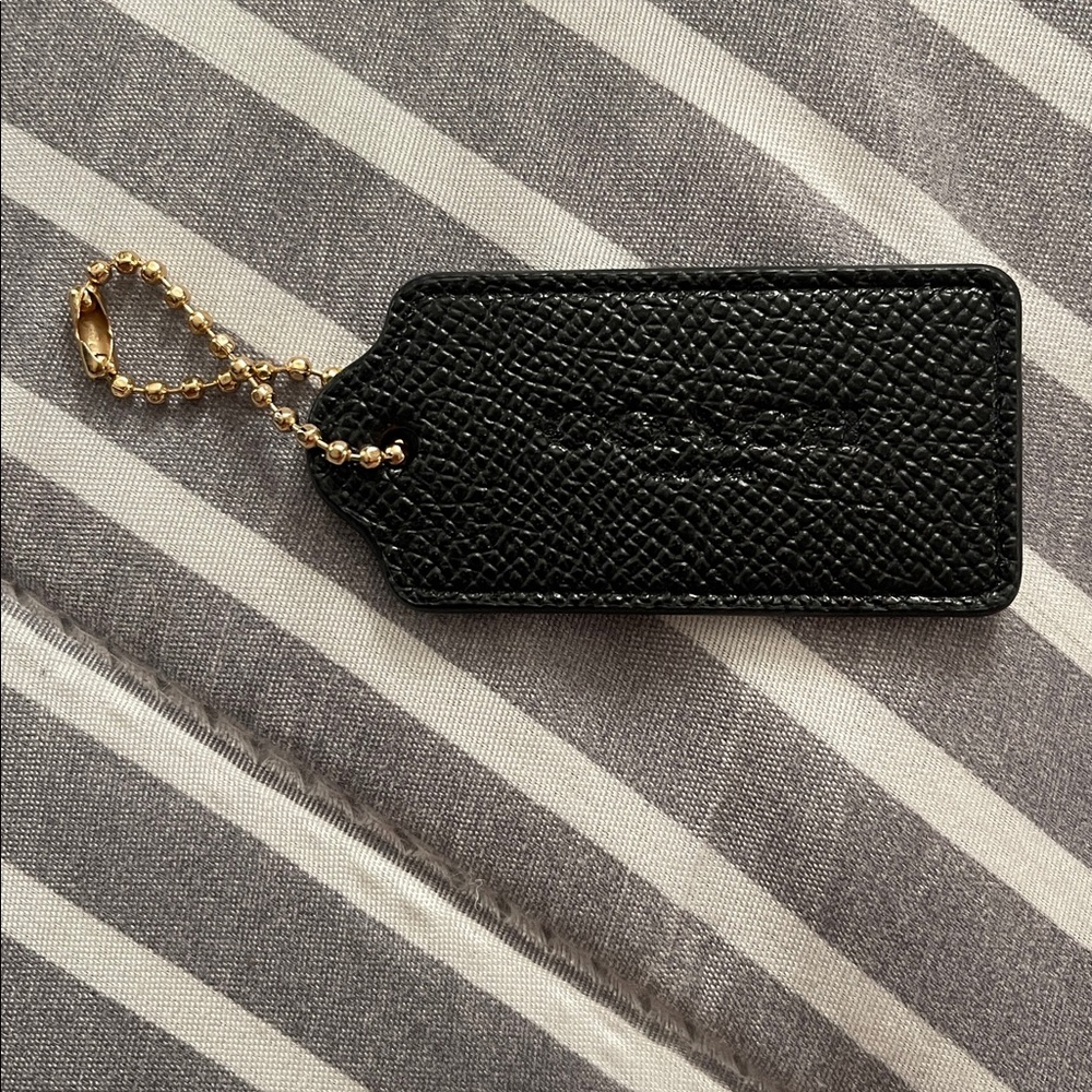 Coach Black and Cream Leather Keychain Set - Picture 6 of 10